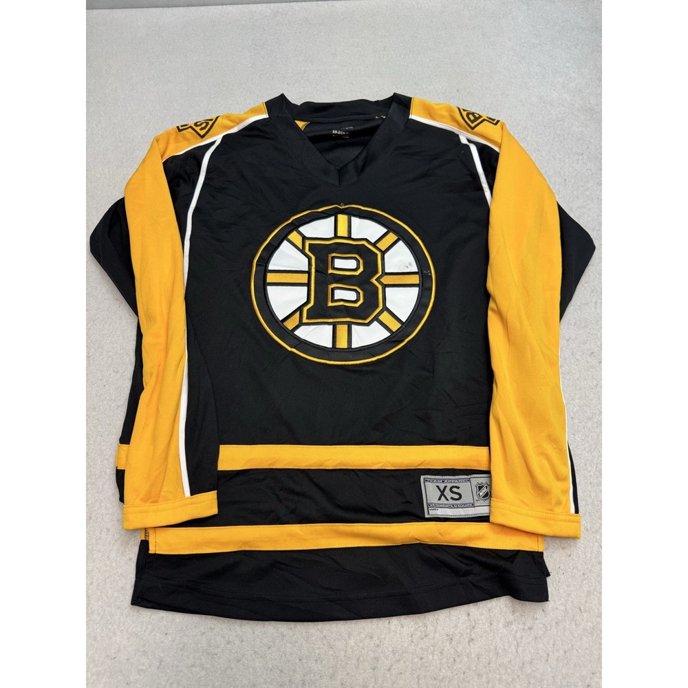 Boston Bruins Jersey Adult XS Black Gold NHL Hockey Outerstuff B Logo